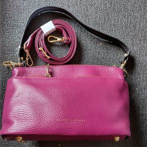 DIVINA FIRENZE Made In Italy Leather Triple Compartment Crossbody